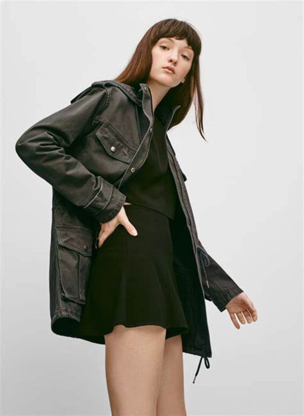 Talula Aritzia Womens size Medium Trooper Utility Military Jacket Gray